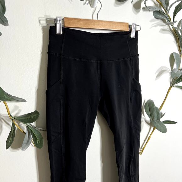 Lululemon Black Leggings with Mesh Panels LAST CALL - Picture 2 of 8